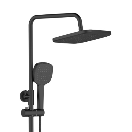 Душевая система Orange Thermo T02S4-912b c термостатом, черный матовый